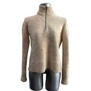 Toad & Co Wool Quarter Zip Sweater Women's Size Small Cream